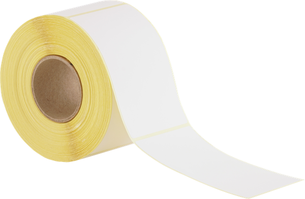 Thermoetiketten 58x93mm, weiß, permanent klebend 500 Etiketten pro Rolle