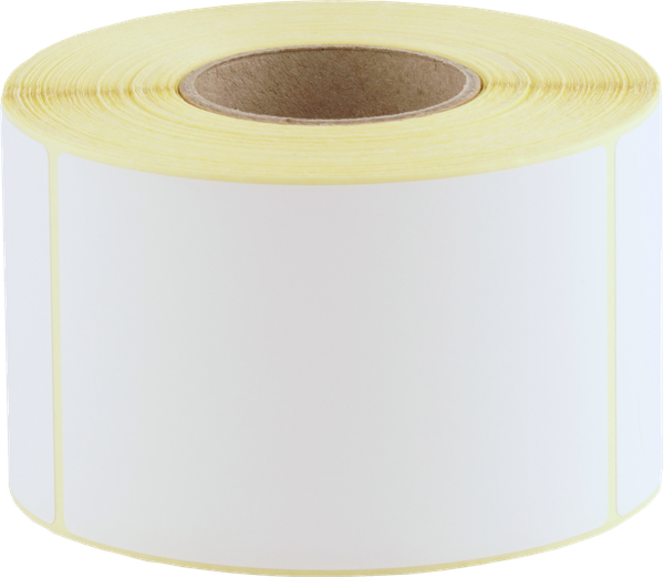 Thermoetiketten 58x93mm, weiß, permanent klebend 500 Etiketten pro Rolle
