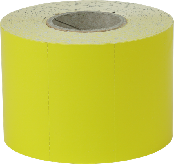 Regaletiketten Gelb 70x38mm mit Blackmarks Thermo-Eco-Karton 170g/qm - 900 Etiketten