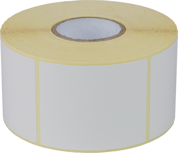Thermoetiketten 55x68mm, weiss, permanent klebend 900 Etiketten pro Rolle
